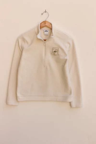 Vintage Lacoste Polar Fleece Mock Zip Sweatshirt Urban Outfitters