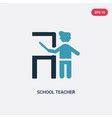 Two Color School Teacher Icon From People Concept Vector Image