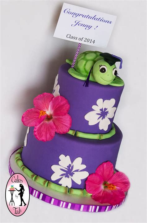 Sea Turtle Graduation Cake Decorated Cake By Tali CakesDecor