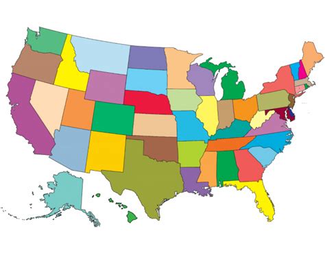 State Map Game - Printable Map