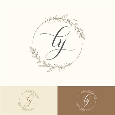 Plantilla De Logotipo Floral Elegante Femenino Ly Vector Premium