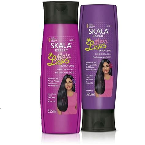 Kit Shampoo Condicionador Mais Lisos 325ml Skala Sacolã