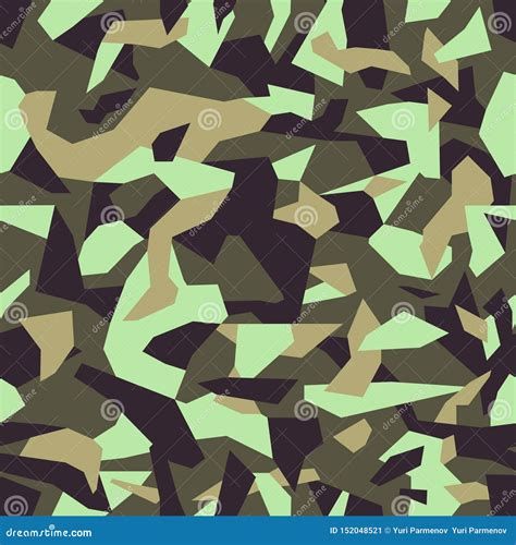 Abstract Modern Military Camo Texture Style Background Geometric