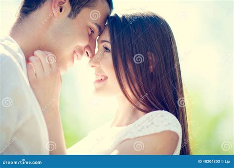 Couple In Love Stock Image Image Of Happy Kissing Happiness 40204803