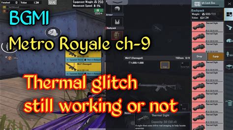 Bgmi Metro Royale Thermal Chapter Thermal Glitch Working Or Not