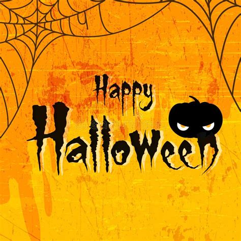 Ejemplo 2018 Del Vector Del Feliz Halloween Con El Fondo Y El Texto