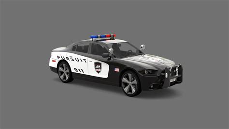 D Model Police Car Vr Ar Low Poly Cgtrader