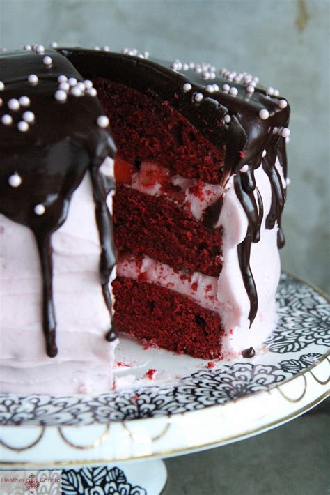 Red Velvet Strawberry Chocolate Cake Heather Christo