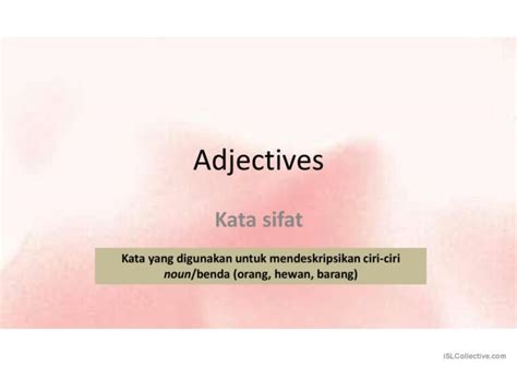 Adjectives Kata Sifat Esl Beginn English Esl Powerpoints 44016 Hot