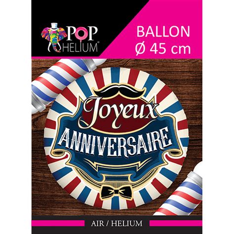 Grossiste Ballon Foil 45cm Joyeux Anniversaire Moustache Réservé aux