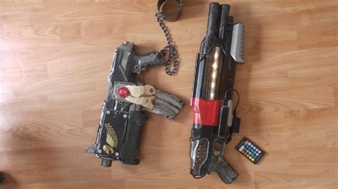 My First Two Painted Nerf Guns A Warhammer 40k Bolter And A Conference