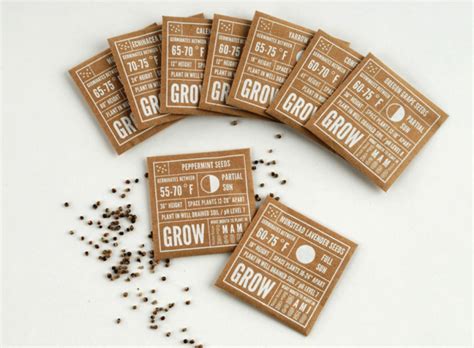 Seed Packet Labels Graphic Design Packaging Inspiration