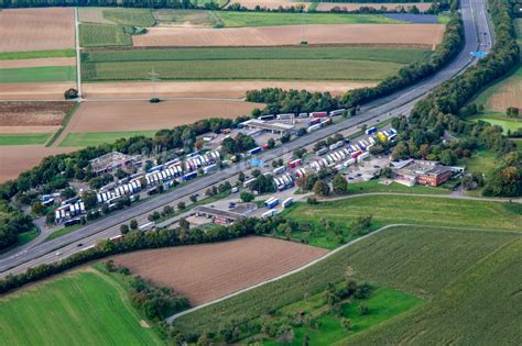 Luftbild Ilsfeld Lkw Abstellfl Chen An Der Tankstelle Serways