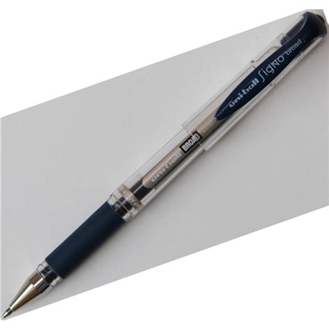 Uniball Signo Um Broad Blue Black Rollerball Pen Medium Tip