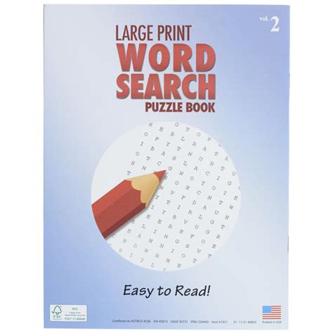 4imprint Large Print Word Search Puzzle Book Volume 2 131793 WS 2