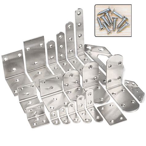 Corner Braces Brackets 90° Right Angle L Shape Stainless Steel Brace