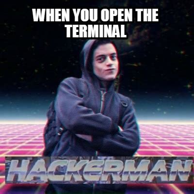 Meme Creator Funny WHEN YOU OPEN THE TERMINAL Meme Generator At