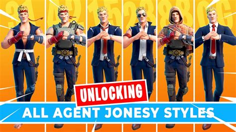 How To Unlock All Agent Jonesy Styles Fortnite Season Youtube