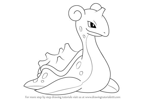 How To Draw Lapras From Pokemon Drawingtutorials Pokemon