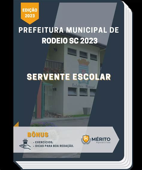 Apostila Servente Escolar Prefeitura De Rodeio Sc M Rito Apostilas