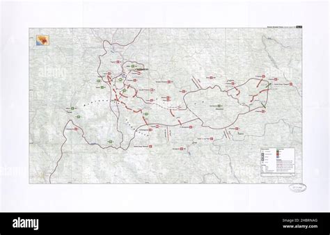 Military map of Gorazde-Trnovo, Bosnia; January-August 1993 Stock Photo ...