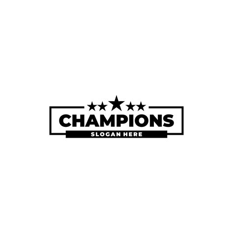 Champion sports logo emblem badge graphic typography 12618886 Vector ...