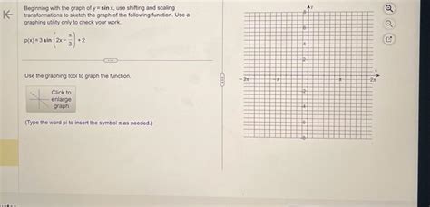 [solved] Beginning With The Graph Of Y Sinx Use Shifting