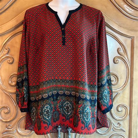 Cato Tops Nwt Cato Border Print Tunic Poshmark