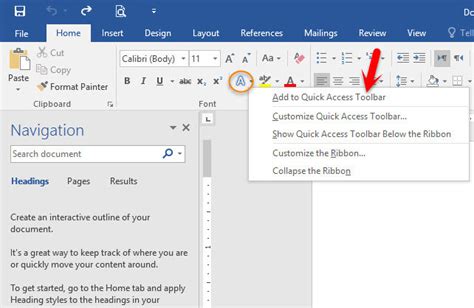 Personnaliser La Barre D outils D accès Rapide Dans Word 2016 Tech