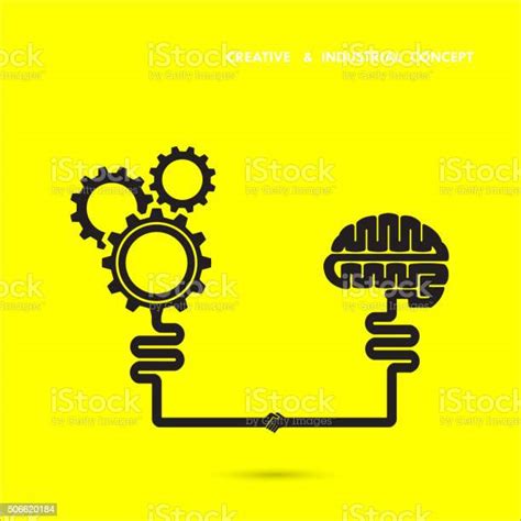 센첸 뇌 및 공업주 Conceptbrain 및 기어 아이콘 개념에 대한 스톡 벡터 아트 및 기타 이미지 개념 개념과 주제