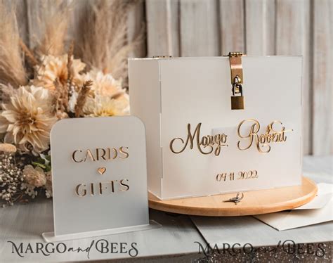 Elegant Frozen Wedding Set Acrylic Card Box With Lock And Sign Cards