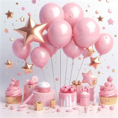 Premium Photo | Birthday decorations balloons