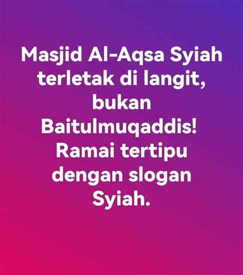 Masjid Al Aqsa Syiah Ustaz Dr Idris Sulaiman