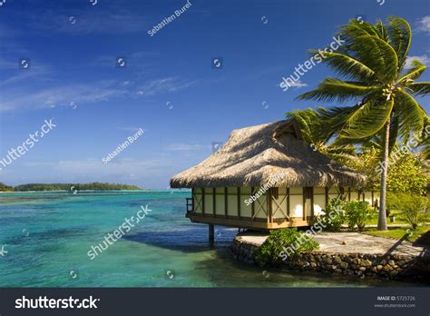 Bungalow On Tropical Island Of Moorea Stock Photo 5725726 : Shutterstock