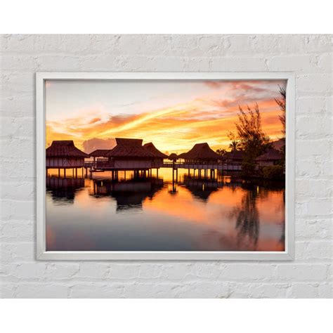 Ebern Designs Sonnenuntergang Reflektionen Druck Wayfair De