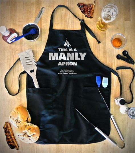 Funny Mens Grilling Apron Bbq Apron For Husband This Is A Manly Apron