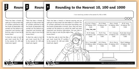 Rounding To The Nearest 10 100 And 1000 Differentiated Worksheet