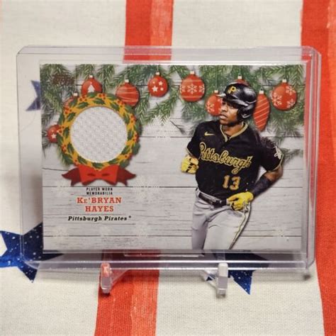 Topps Holiday Player Worn Relic Wrc Kh Kebryan Hayes Pittsburgh