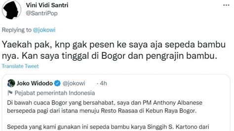 Potret Jokowi Bersama Pm Australia Gowes Sepeda Bambu Diprotes Netizen