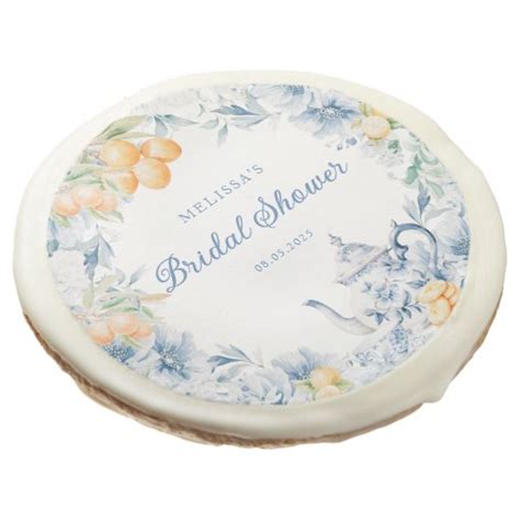 Floral Tea Party Bridal Shower Sugar Cookie Zazzle