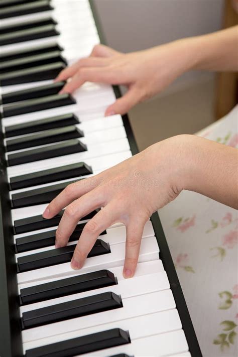 Woman Hands Playing Piano Stock Photo Image Of Instrument 67771300