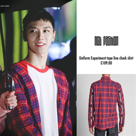 Nct Ten Nct Ten Check Shirt Uniform Plaid Shirts Tops Women