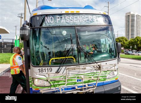 Miami Dade Metrobus Public Bus Transportation Hi Res Stock Photography