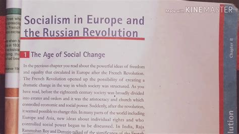 Class History Chapter Socialism In Europe And Russian Revolution