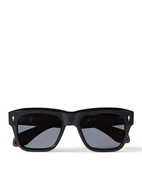 Jacques Marie Mage Cash Square Frame Acetate And Silver Tone Sunglasses