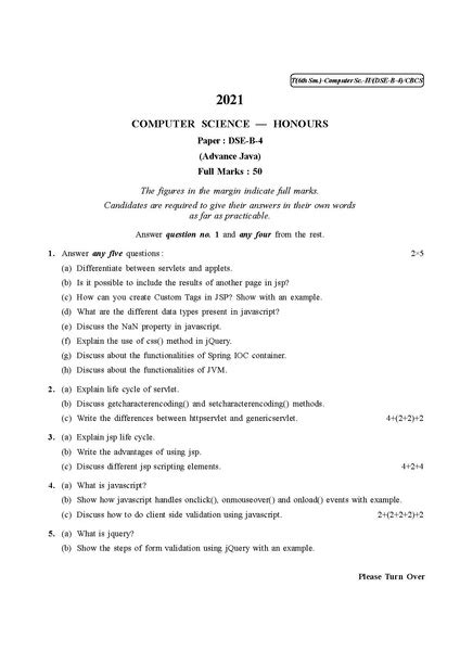 File Cu 2021 B Sc Honours Computer Science Semester Vi Paper Dse B 4