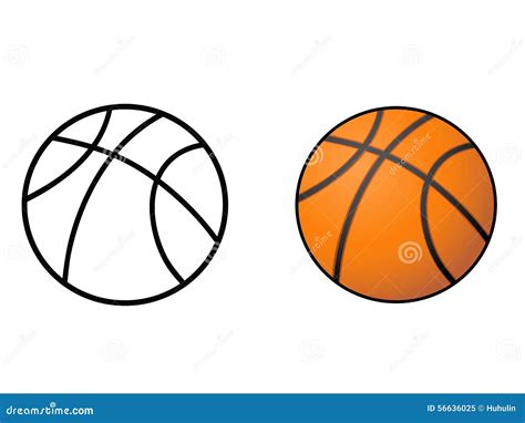 Basketball Ball Outline Vector Stock Vector Illustration Of