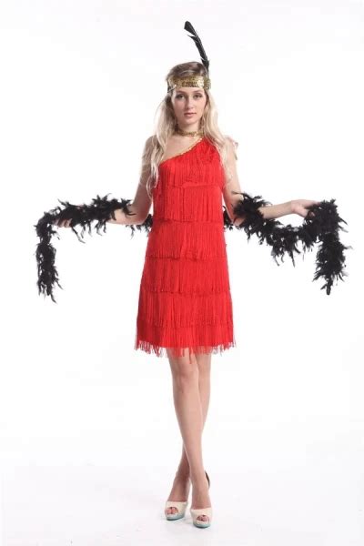 Free Shipping New Sexy 1920s Charleston Red Flapper Fancy Dress