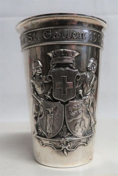 Silber Schützenbecher Eidg Schützenfest St Gallen 1904 Kaufen auf