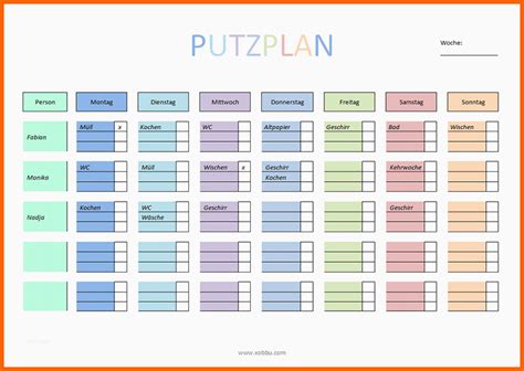 Am Beliebtesten Putzplan Zum Ausdrucken Pdf Word Wichtig Kostenlos